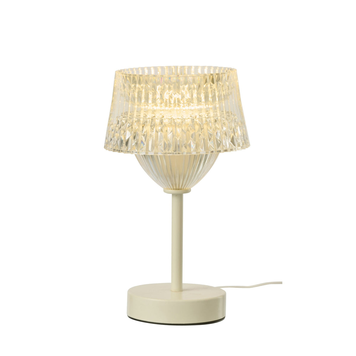 Lampe à poser LED Touch en métal blanc