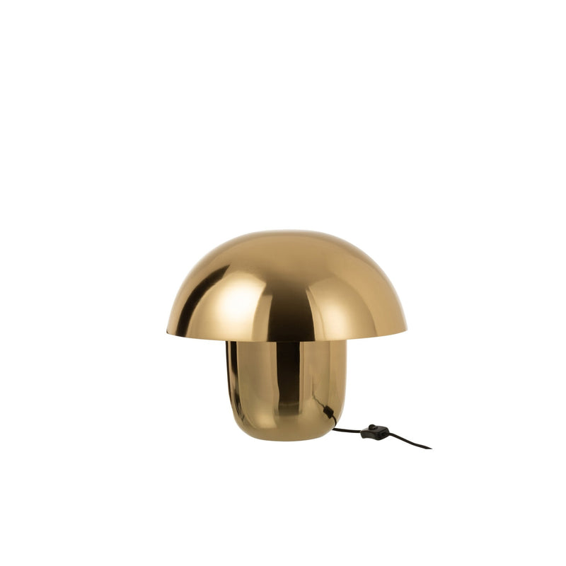 Lampe à poser champignon en métal doré, petit modèle