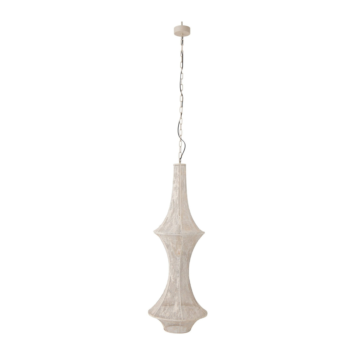 Suspension Obi en fer blanc