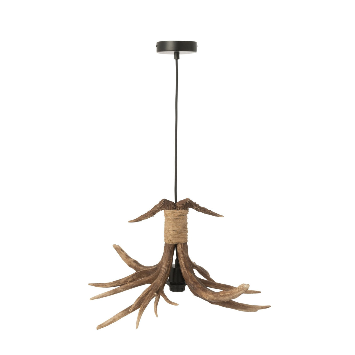 Suspension bois de cerf en polyrésine marron, petit modèle