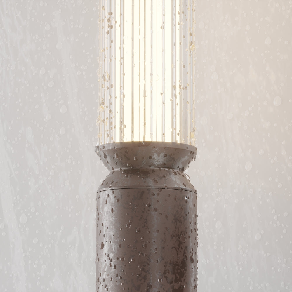 Lit Luminaire exterieur marron
