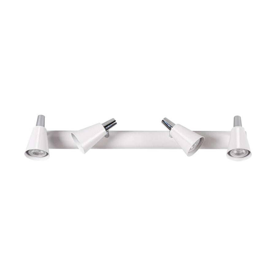 Projecteurs pivotés vers le centre pour montrer leur mobilité sur la barre