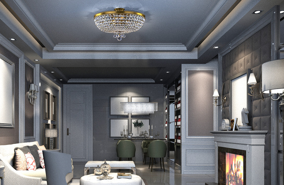 Plafonnier en cristal L213CLNPT