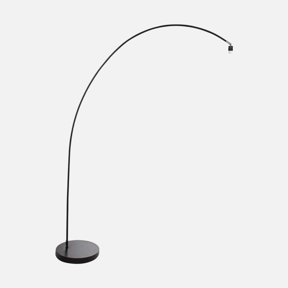 Lampadaire arc noir mat liseuse Solva sans abat-jour, douille E27 H 185 cm