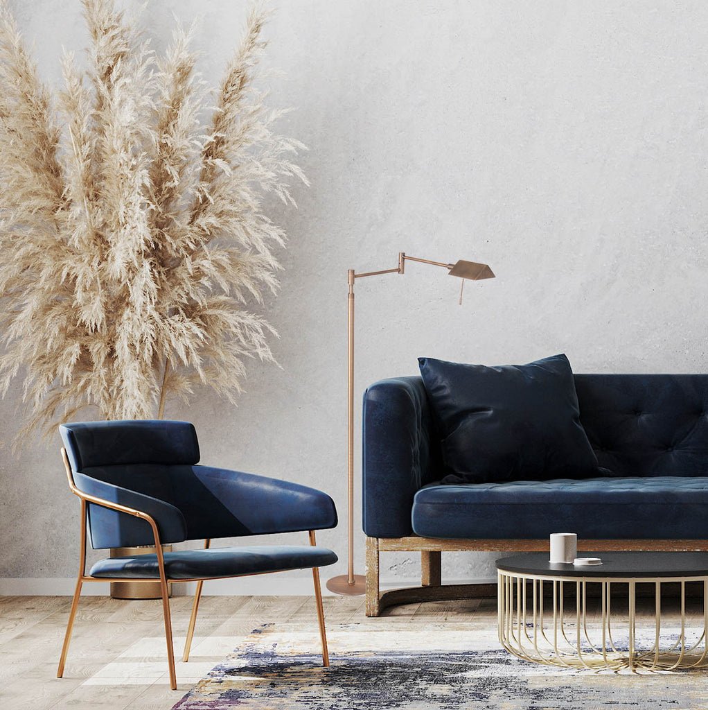 Lampadaire Bronze Industriel | Sari - Designix Lampadaire