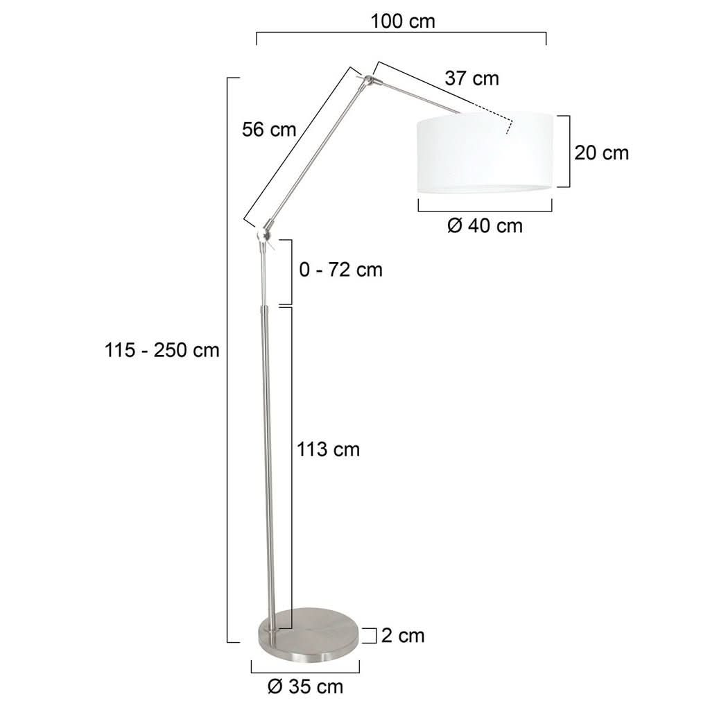 Lampadaire Design Blanc | Dore - Designix Lampadaire