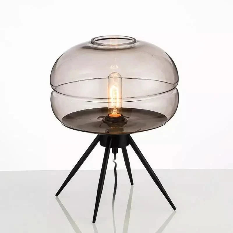 Lampe à Poser en Verre | Sphère Lumineuse - Designix Lampe de chevet Bleu