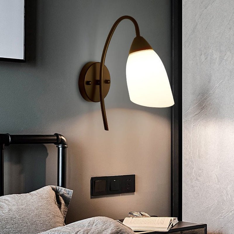 Lampe Applique Chevet Verre | Faro - Designix Applique Murale Noir | Coupe Biseau