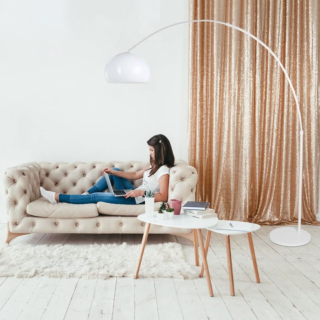 Lampe Arc Ajustable Blanc | Zira - Designix Lampadaire