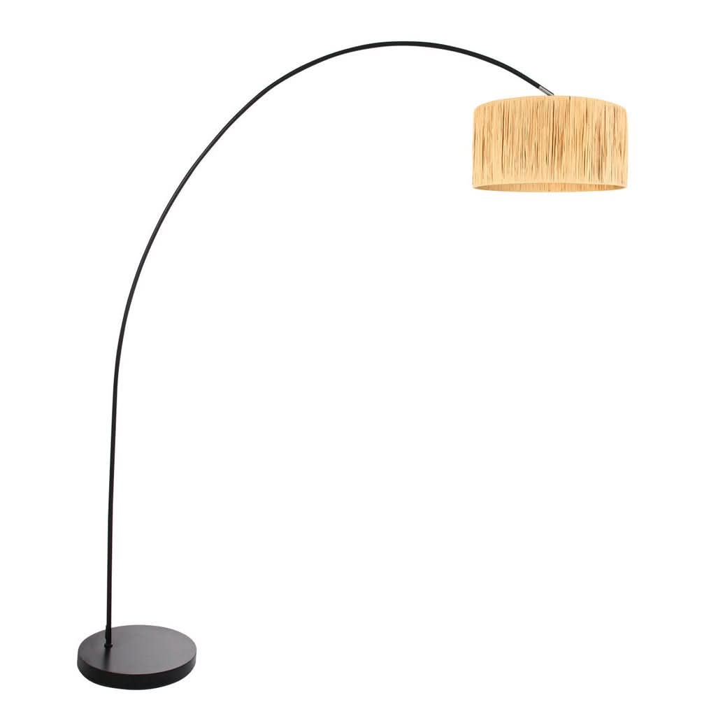 Lampe Arquée Beige Jaune | Aile - Designix Lampadaire
