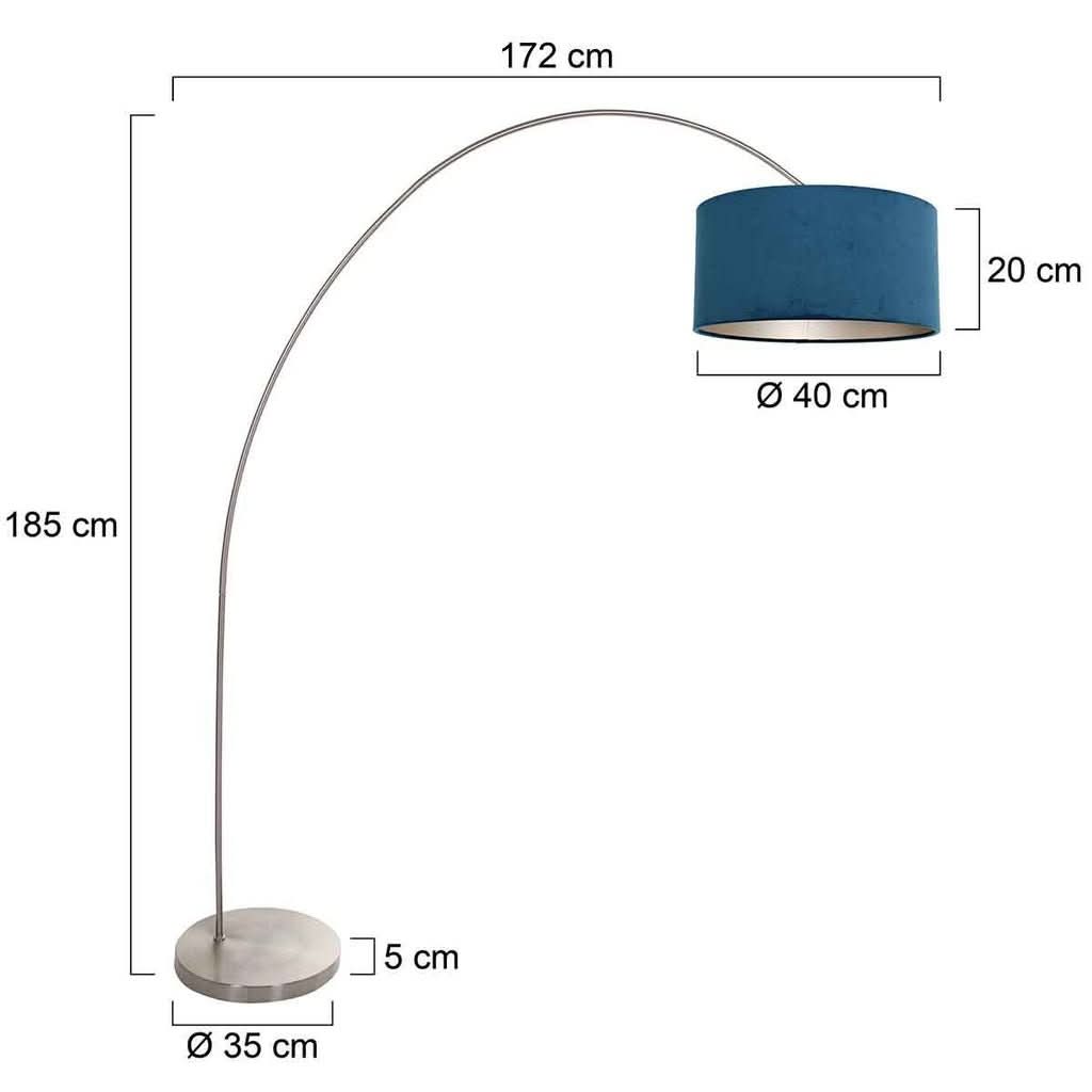 Lampe Arquée Élégante Bleue | Solva - Designix Luminaire
