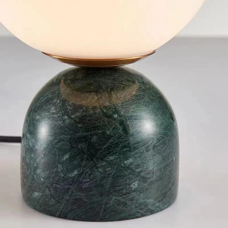 Lampe Boule à Poser Design | Sphère Minérale - Designix Lampe de chevet Blanc Blanc Chaud