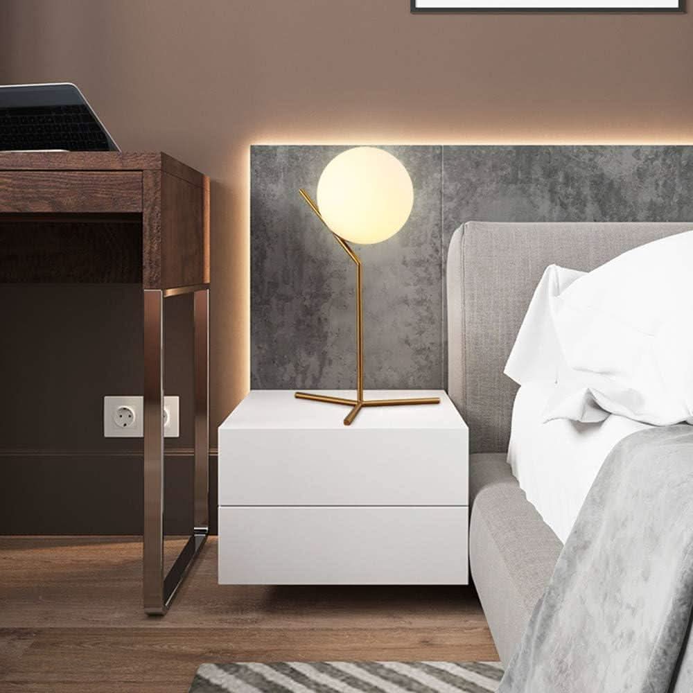 Lampe Boule sur Pied | Éclat Sphérique - Designix Lampe de chevet Petite Doré Blanc Chaud