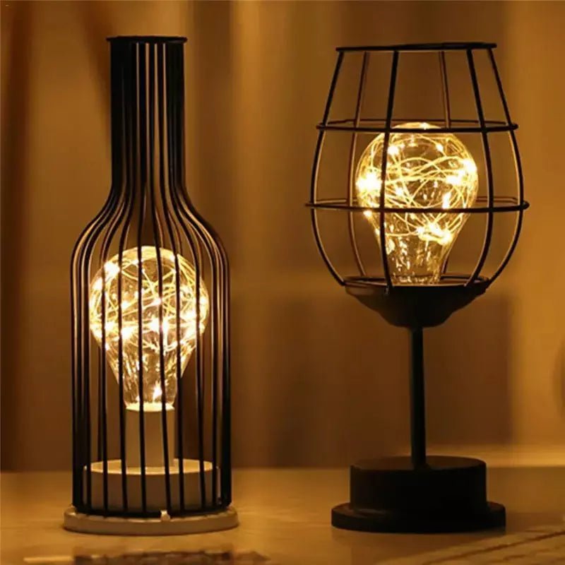 Lampe Bouteille | Éclat Vigneron - Designix Lampe de chevet Verre à Vin | 13 x 28 cm