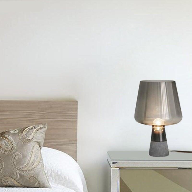 Lampe de Chevet en Verre | Brilliance Chic - Designix Lampe de chevet Ambre Diamètre 20cm