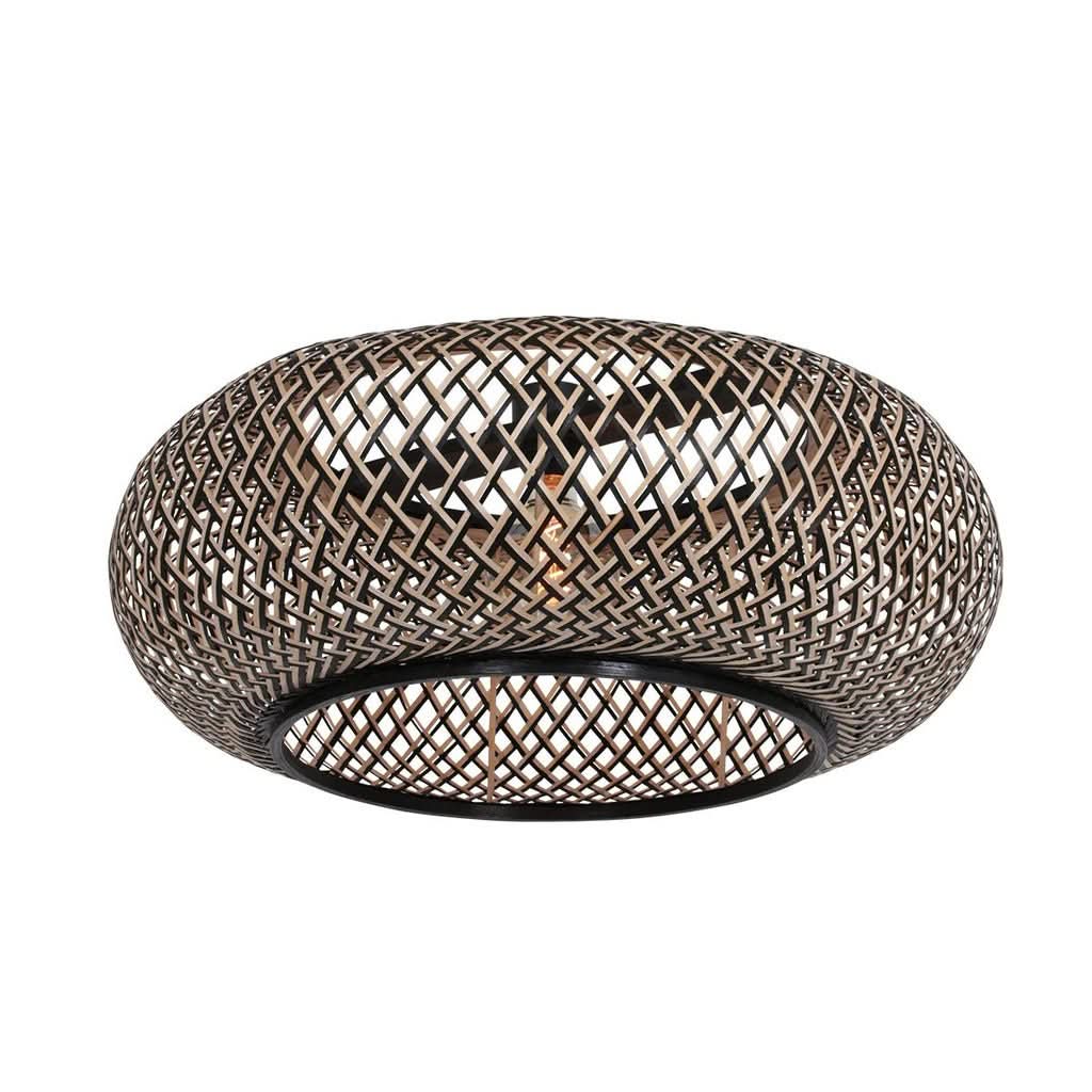 Lampe De Sol Bambou Noir | Dyle - Designix Lampadaire