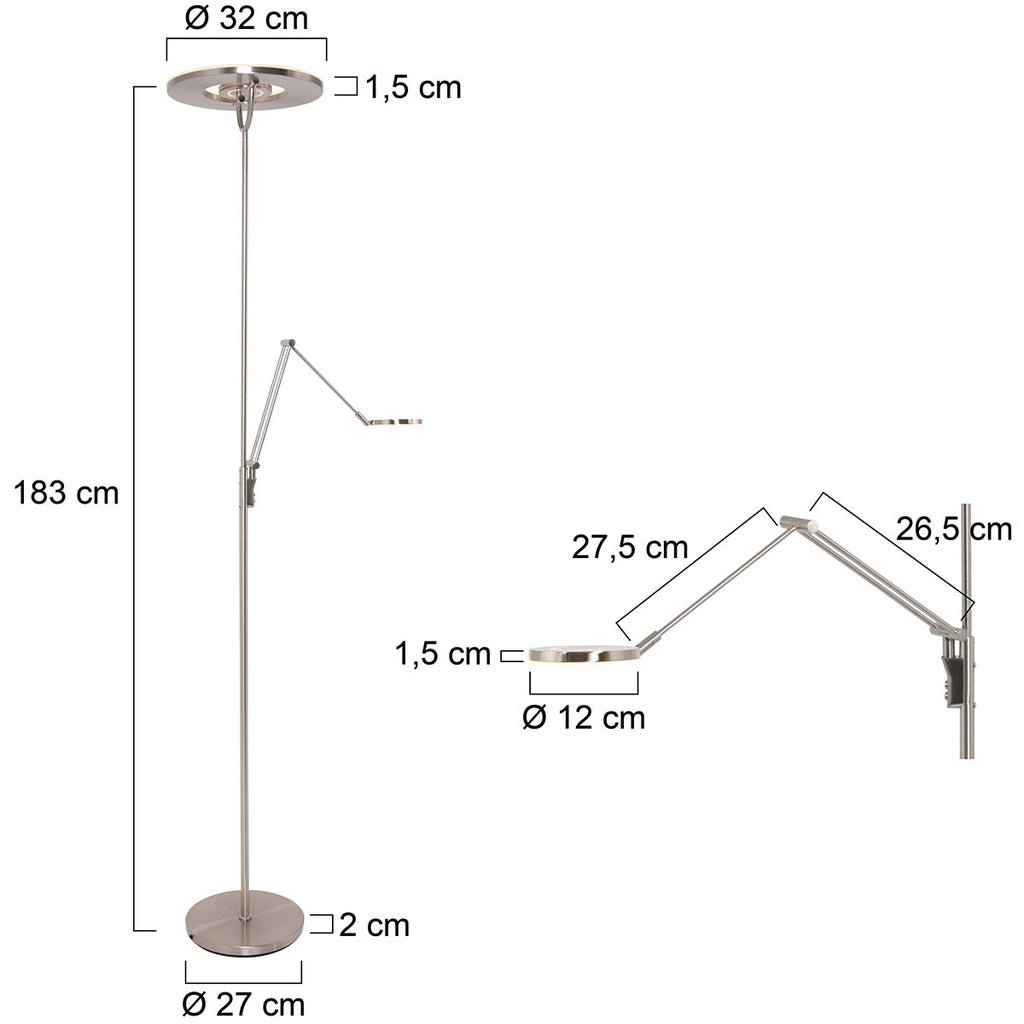 Lampe de Sol Moderne en Acier | Xyla - Designix Lampadaire