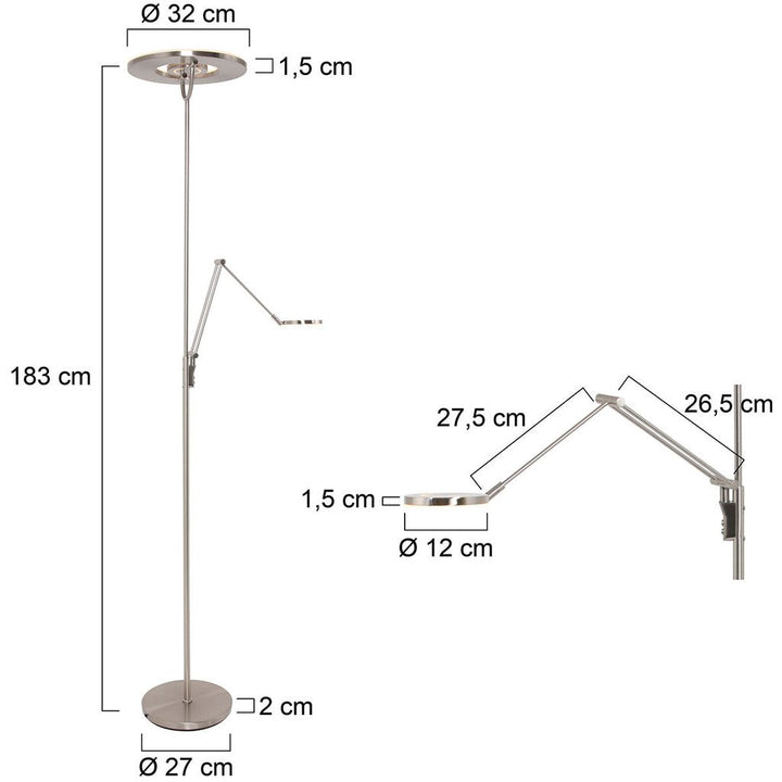 Lampe de Sol Moderne en Acier | Xyla - Designix Lampadaire