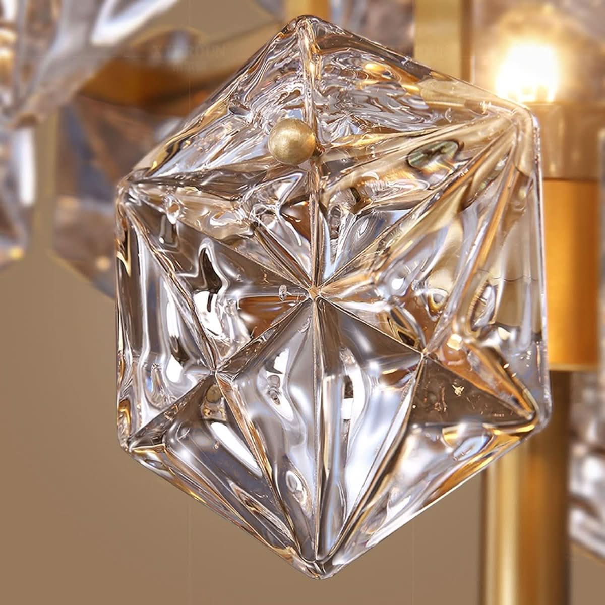 Lampe de Table Cristal Luxe Flocon de neige | Hyla - Designix Lampadaire Doré