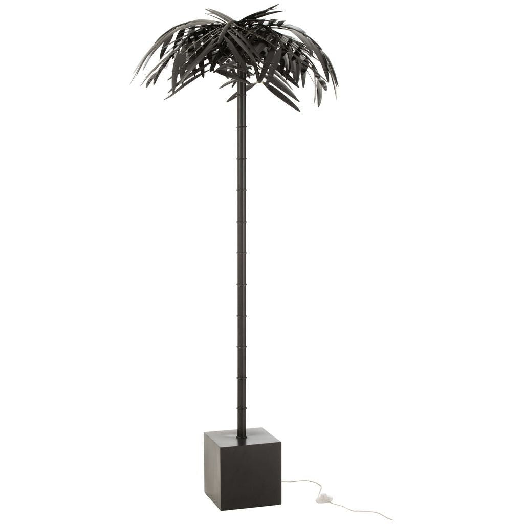 Lampe Debout Métal Noir Feuille - Designix