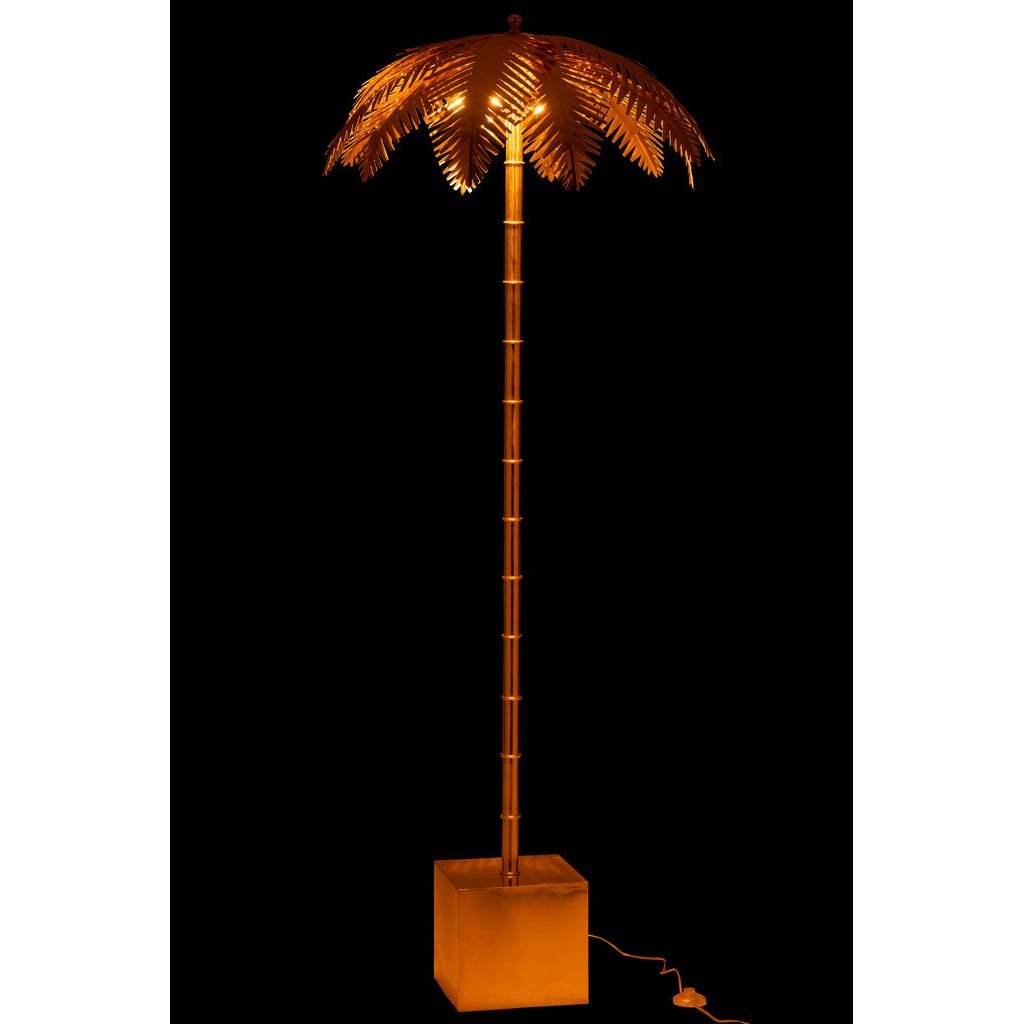 Lampe Dorée Feuilles Coco - Designix