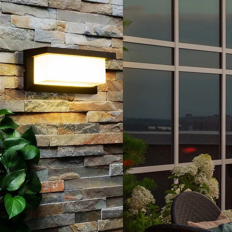 Lampe Extérieur Jardin Moderne | Luminéa - Designix Applique murale extérieur Blanc Chaud