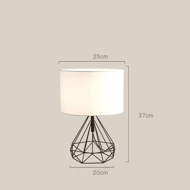 Lampe Géométrique Rétro | Silhouette Graphique - Designix Lampe de chevet Blanc et Noir