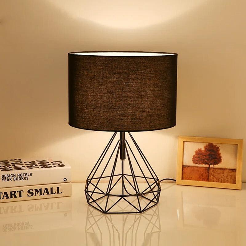 Lampe Géométrique Rétro | Silhouette Graphique - Designix Lampe de chevet Noir
