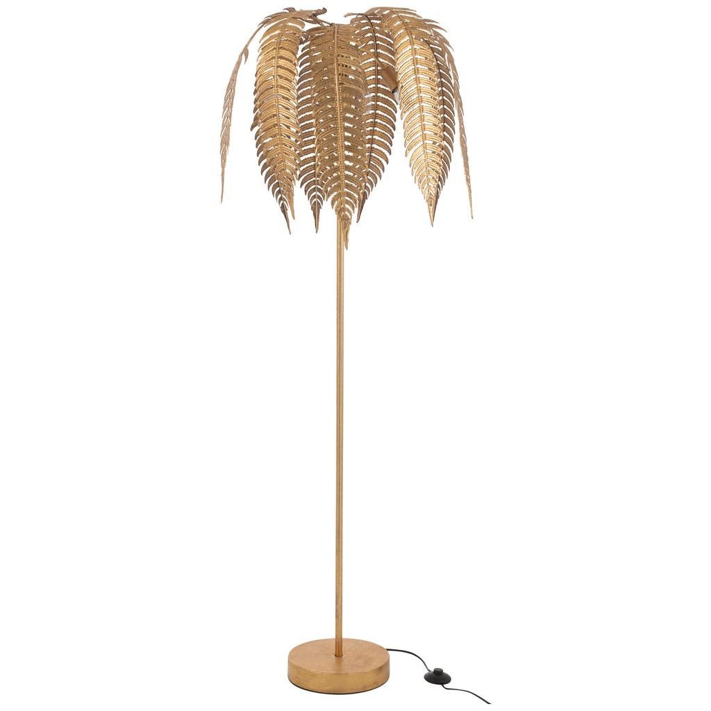 Lampe Métal Feuilles Dorées - Designix