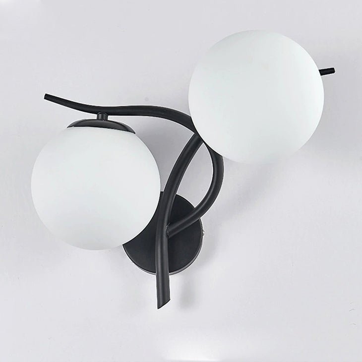 Lampe Murale LED Verre | Erona - Designix Applique Murale Noir Blanc chaud (2700 - 3500K)