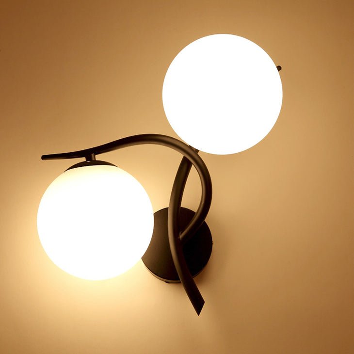 Lampe Murale LED Verre | Erona - Designix Applique Murale Noir Blanc chaud (2700 - 3500K)