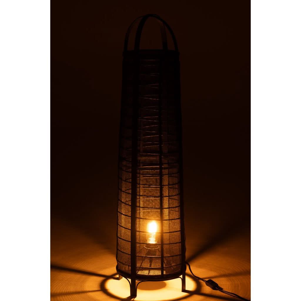 Lampe Noir Coton Bambou - Designix