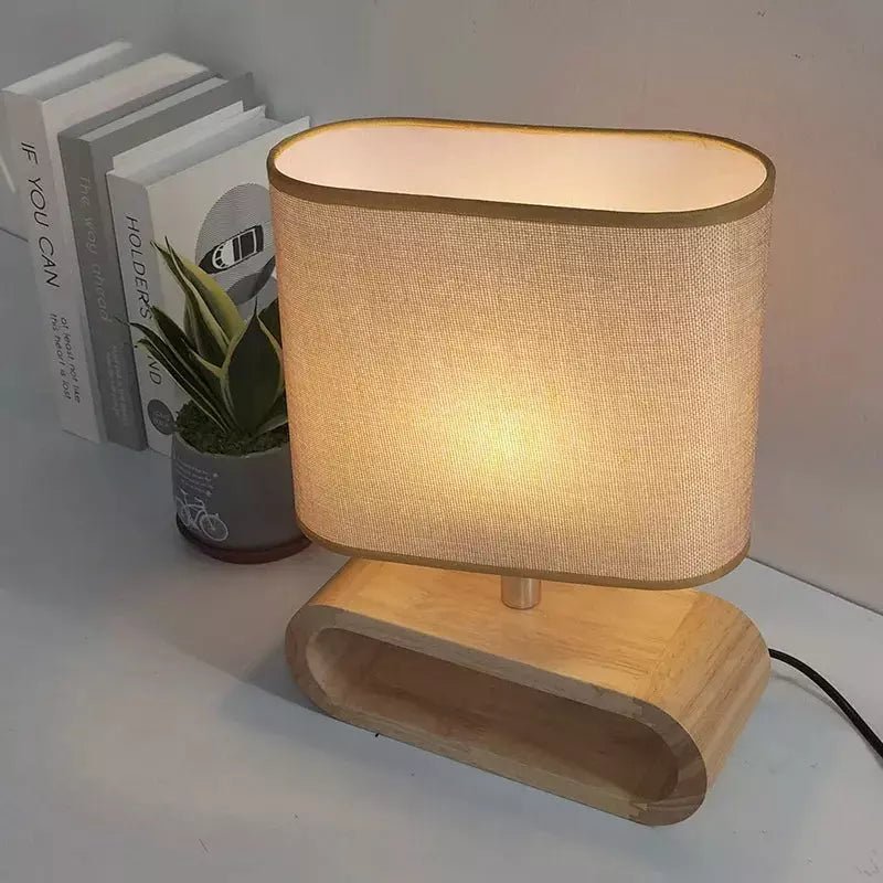 Lampe Nordique en Bois | Halo Lumineux - Designix Lampe de chevet