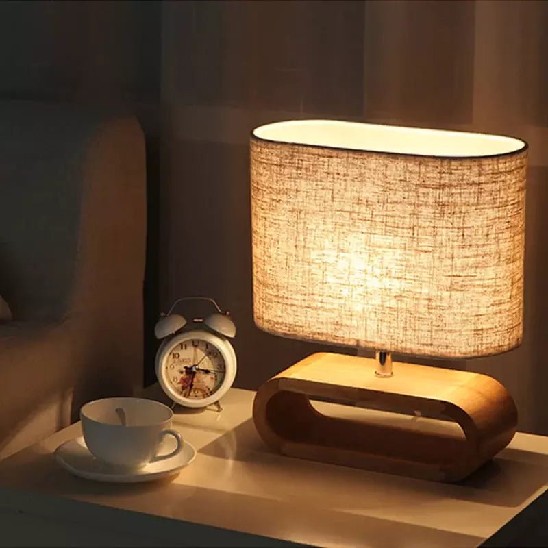 Lampe Nordique en Bois | Halo Lumineux - Designix Lampe de chevet