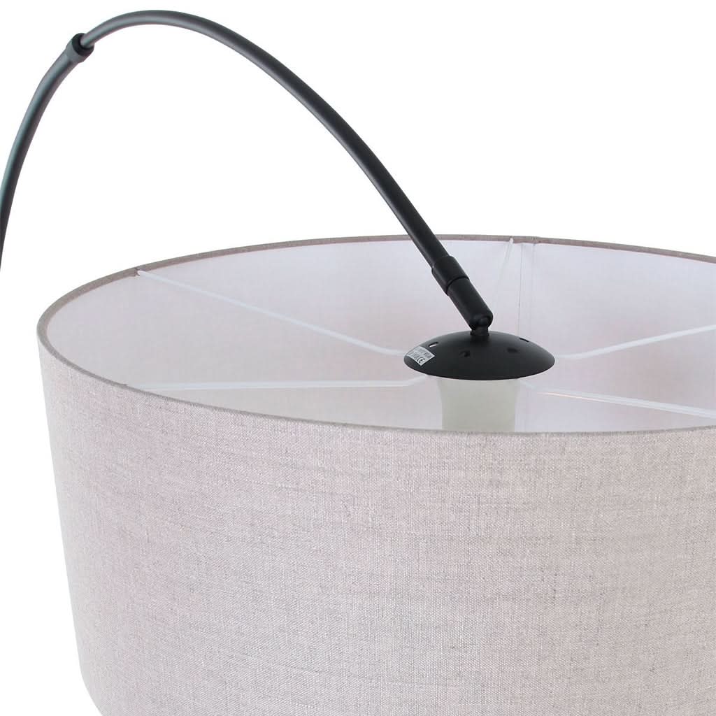 Lampe Sol Élégante Noir - Gris | Arla - Designix Abat - jour
