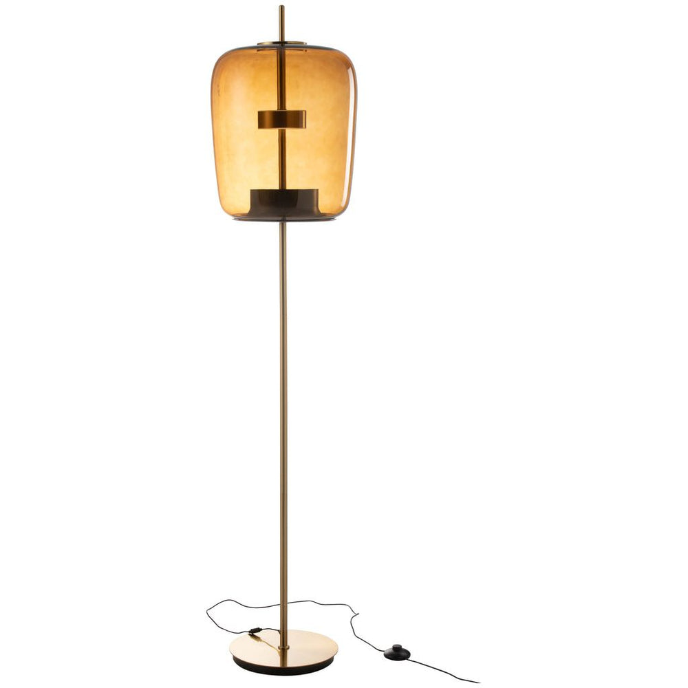 Lampe Sol LED Verre Marron - Designix