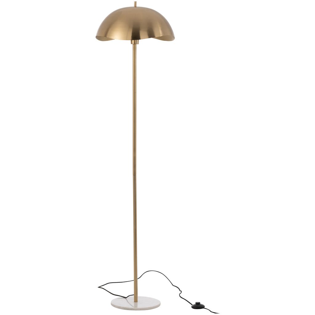 Lampe Sol Métal Marbre Doré - Designix