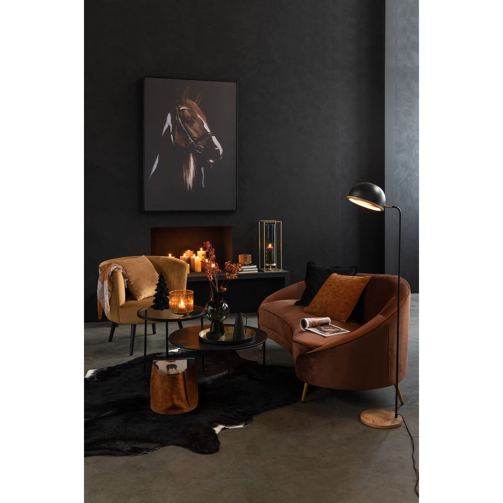Lampe Sur Pied Élégante Noir Naturel - Designix