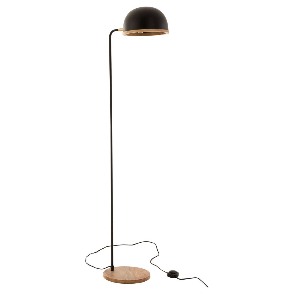 Lampe Sur Pied Élégante Noir Naturel - Designix