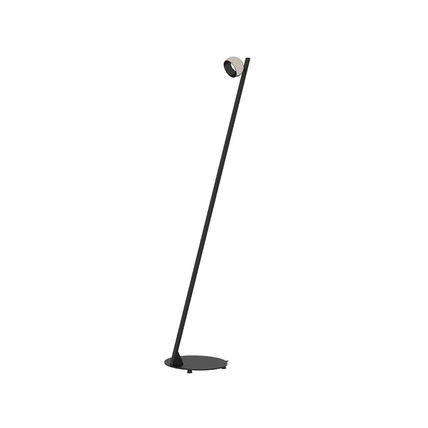 Lampe sur Pied ZAMBELIS 7W Tactile Dimmable DESIGN Noir Sable et Aluminium Brosse 25345