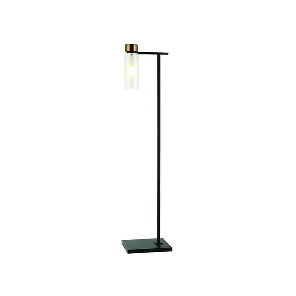Lampe sur pied ZAMBELIS E14 DESIGN Noir Sable et Laiton Sans Source 22136