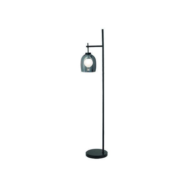 Lampe sur pied ZAMBELIS G9 DESIGN Noir Sable et Marbre Noir Sans Source 22053