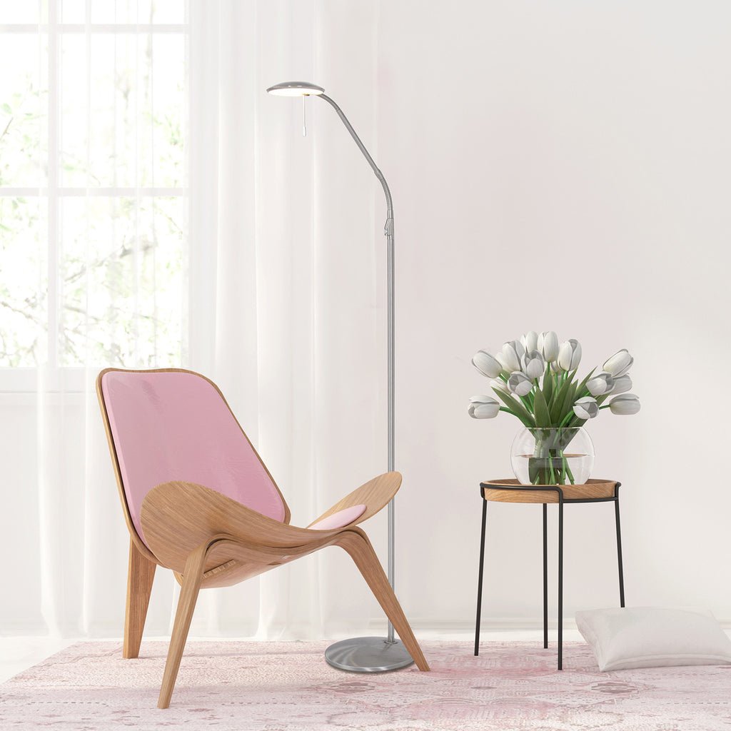 Lampe Sur Pied Zenith Acier | Elra - Designix Lampadaire