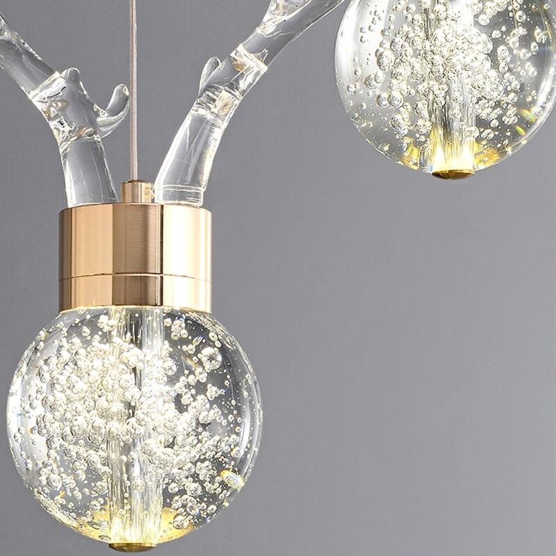 Lampe Suspension Design Cerf | Éclat de Diamant - Designix Suspension luminaire