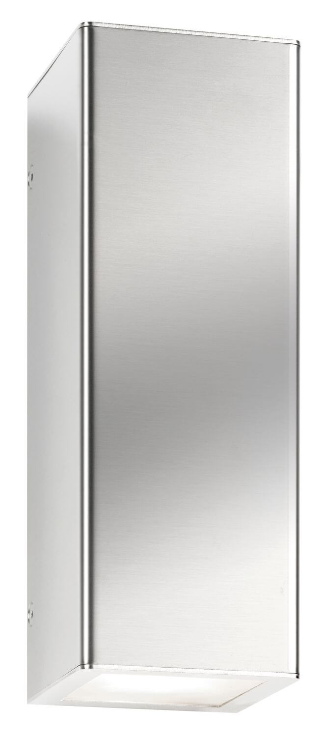 Produit seul sur fond blanc, boîtier rectangulaire en inox brossé avec diffuseur inférieur.