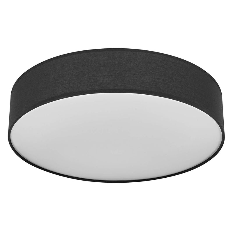 Plafonnier Orbis Paris noir, tissu, 3 lumières