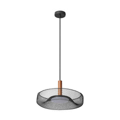 Suspension Mesh noire, bois