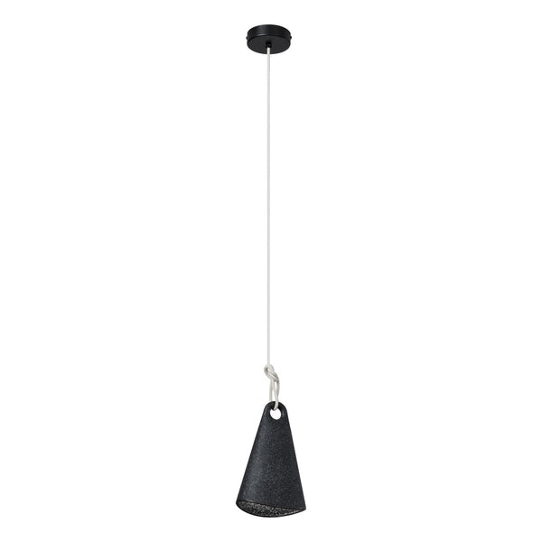 Suspension Bell noire, H 122 cm