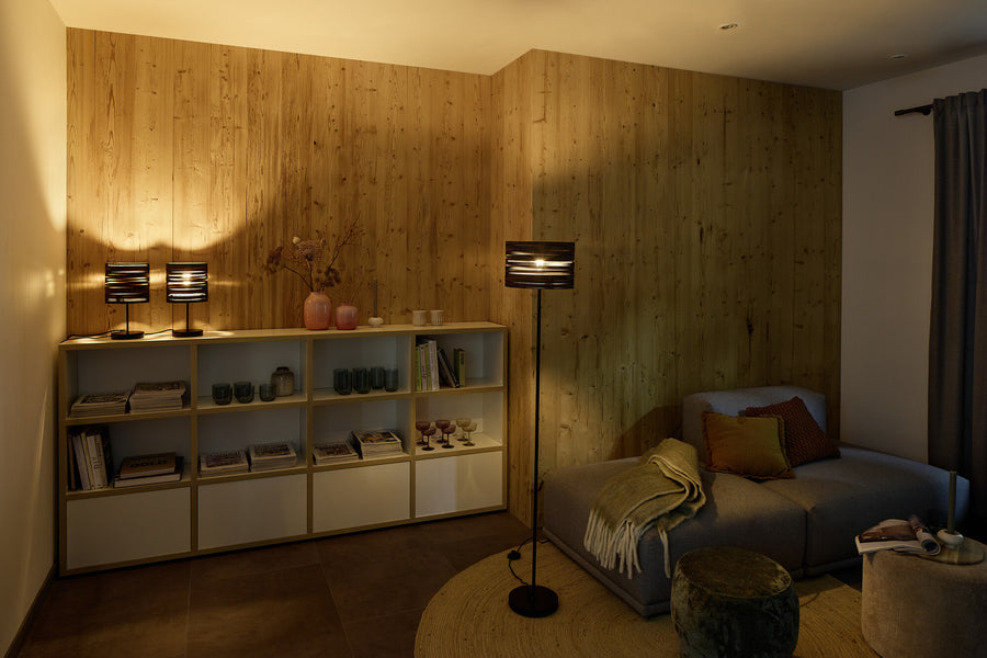 Lampadaire Cardboard Cylinder marron