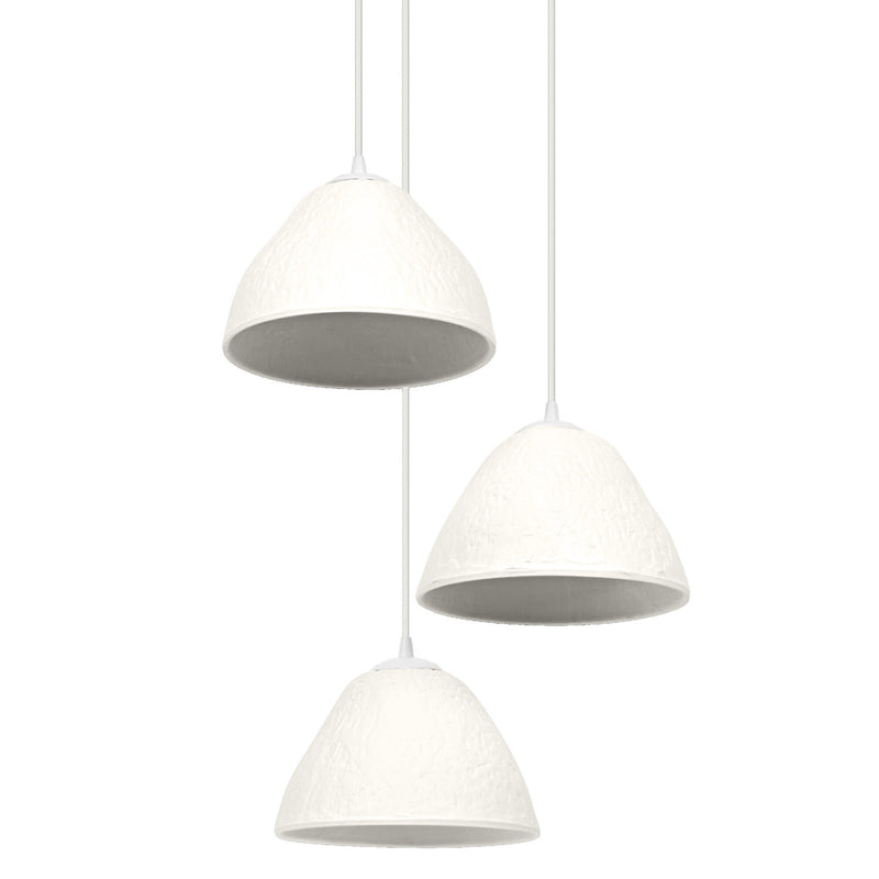 Suspension Camel Bell blanche, 3 lumières